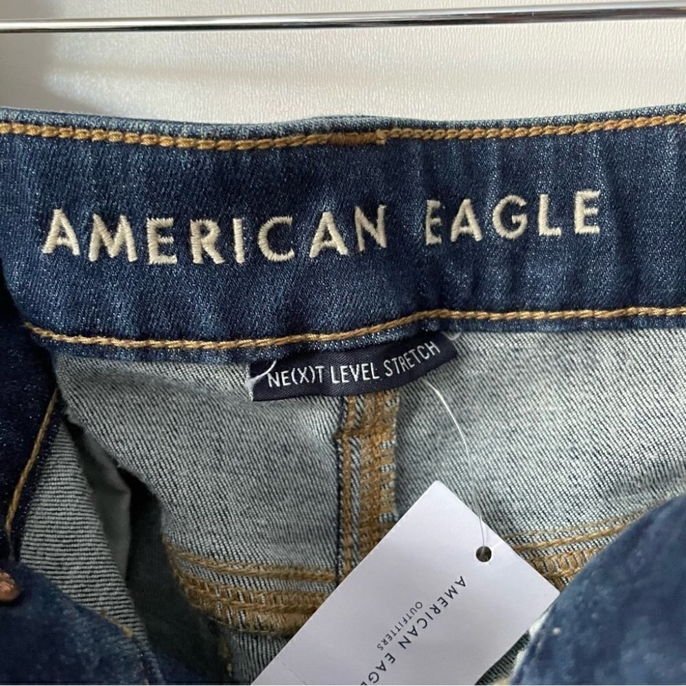 SOLD NWT American Eagle Ne(x)t Level Patched High V-Rise jegging,  Sz 4 Short - Picture 11 of 15